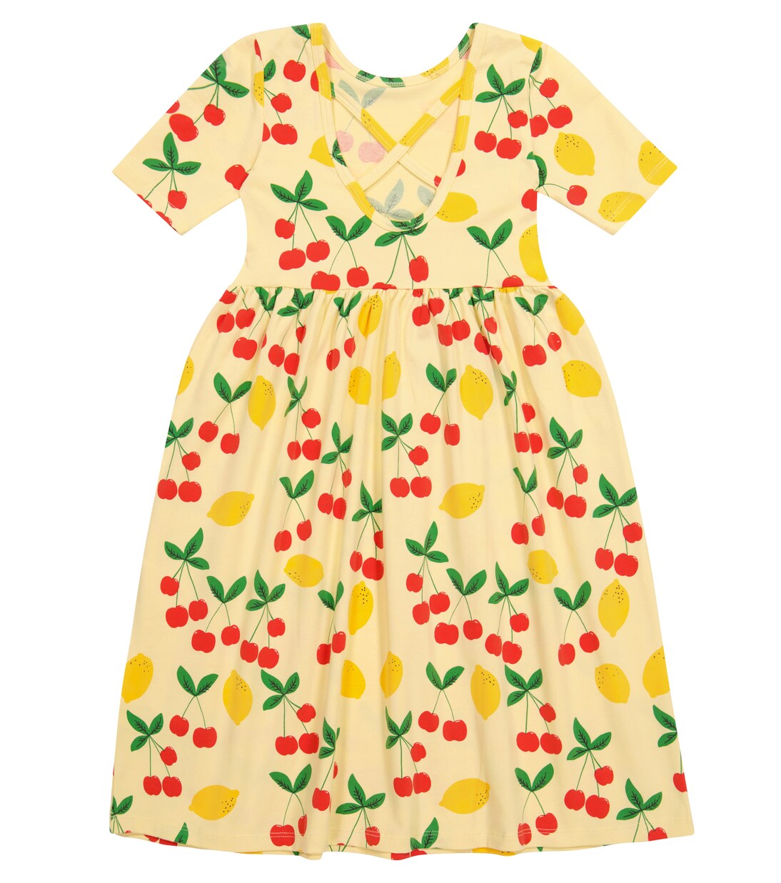 Cherry Lemonade stretch-cotton dress | Mini Rodini