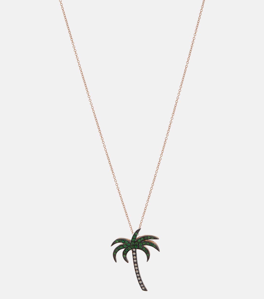 Collier Miami en or jaune 18 ct, diamants et tsavorite | Ileana Makri
