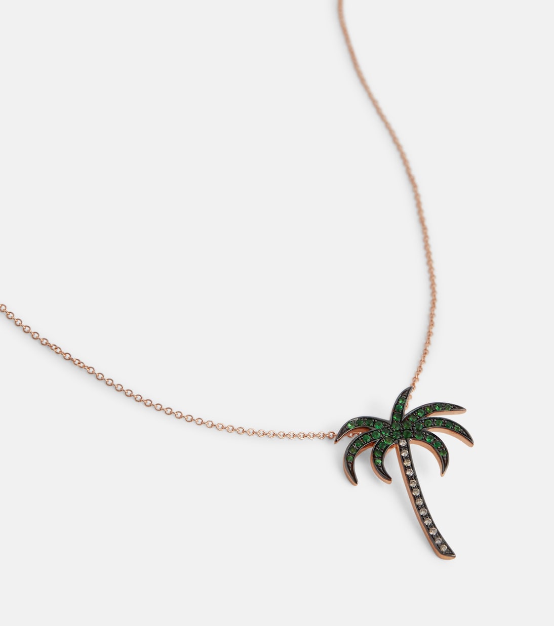 Collier Miami en or jaune 18 ct, diamants et tsavorite | Ileana Makri