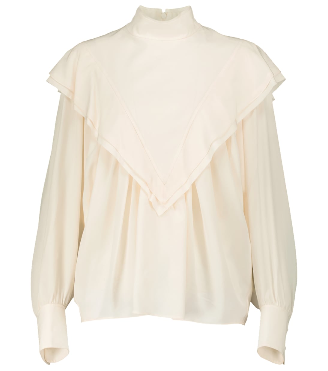 Bluse aus Seiden-Crêpe mit Rüschen | Chloé