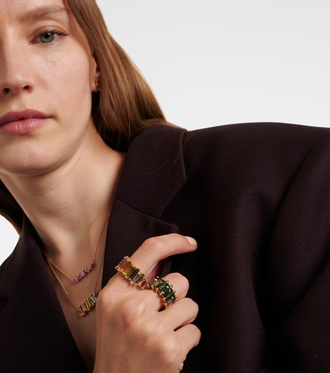 Bague Rainbow en or jaune 14 ct et topazes | Suzanne Kalan