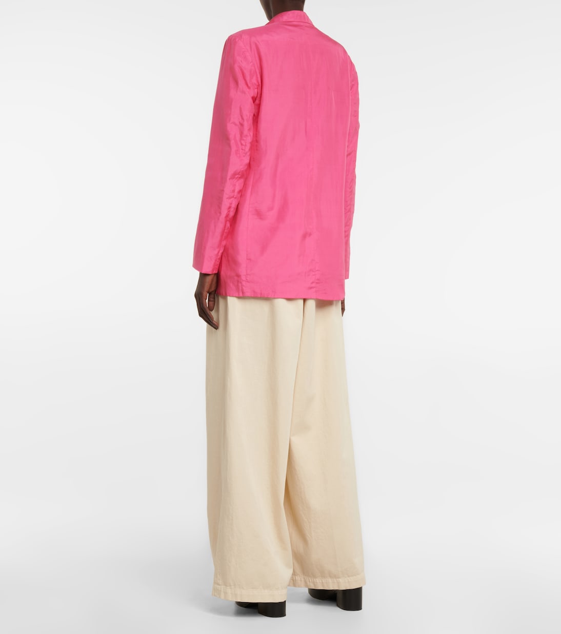Blazer in pongé di seta e cotone | Dries Van Noten