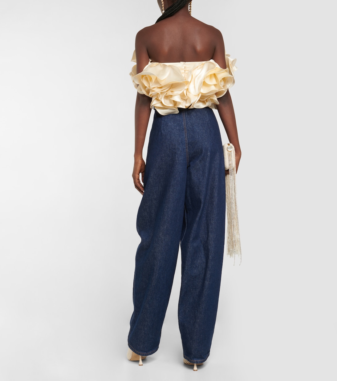 Silk ruffle corset top | Magda Butrym