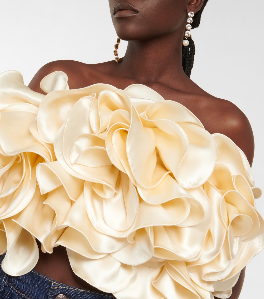 Silk ruffle corset top | Magda Butrym