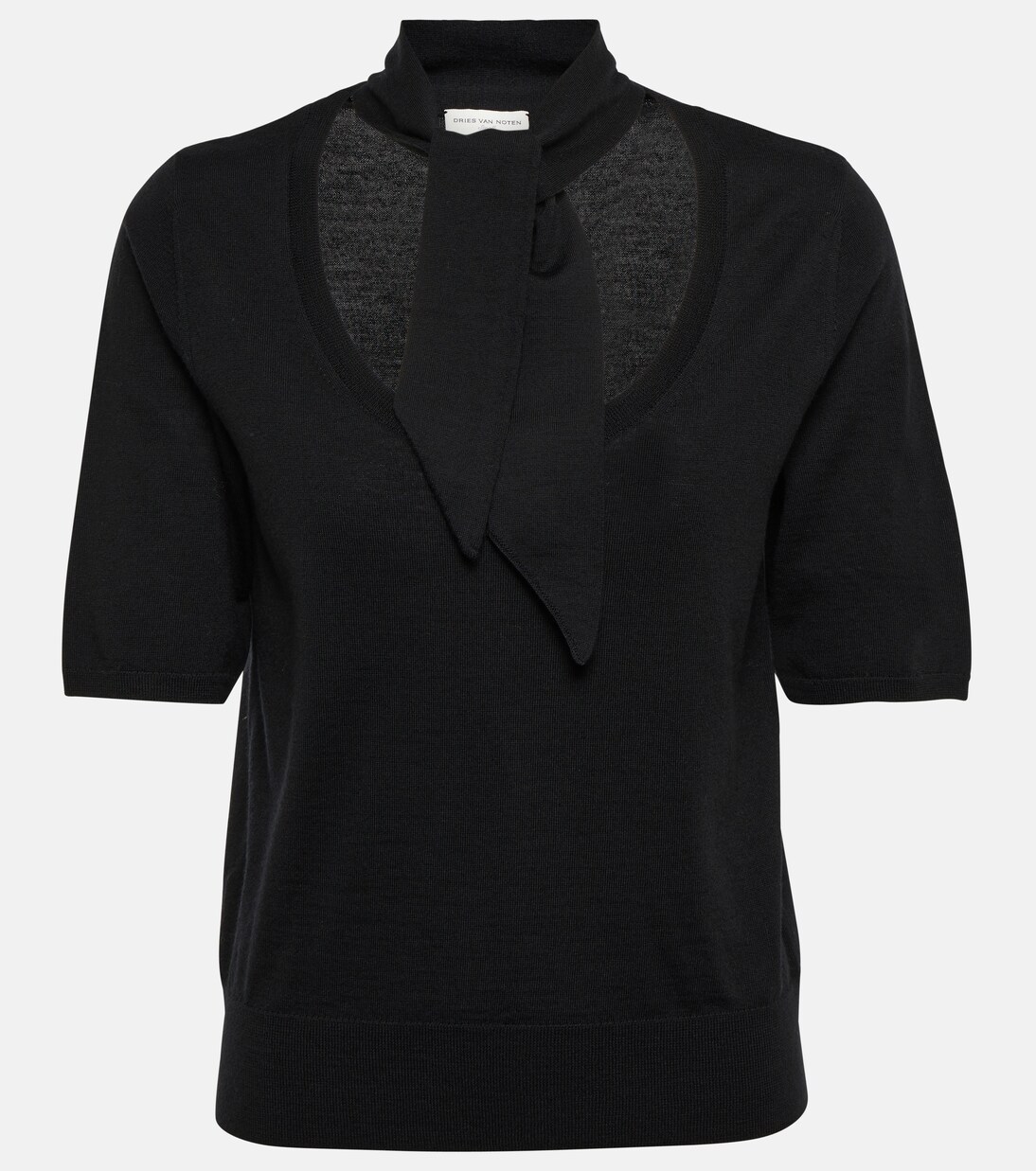 Self-tie wool top | Dries Van Noten