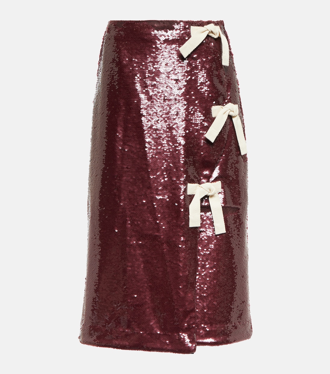 Jupe portefeuille à sequins | Ganni