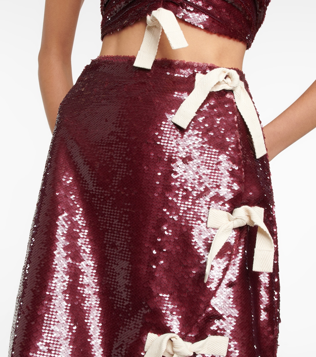 Jupe portefeuille à sequins | Ganni