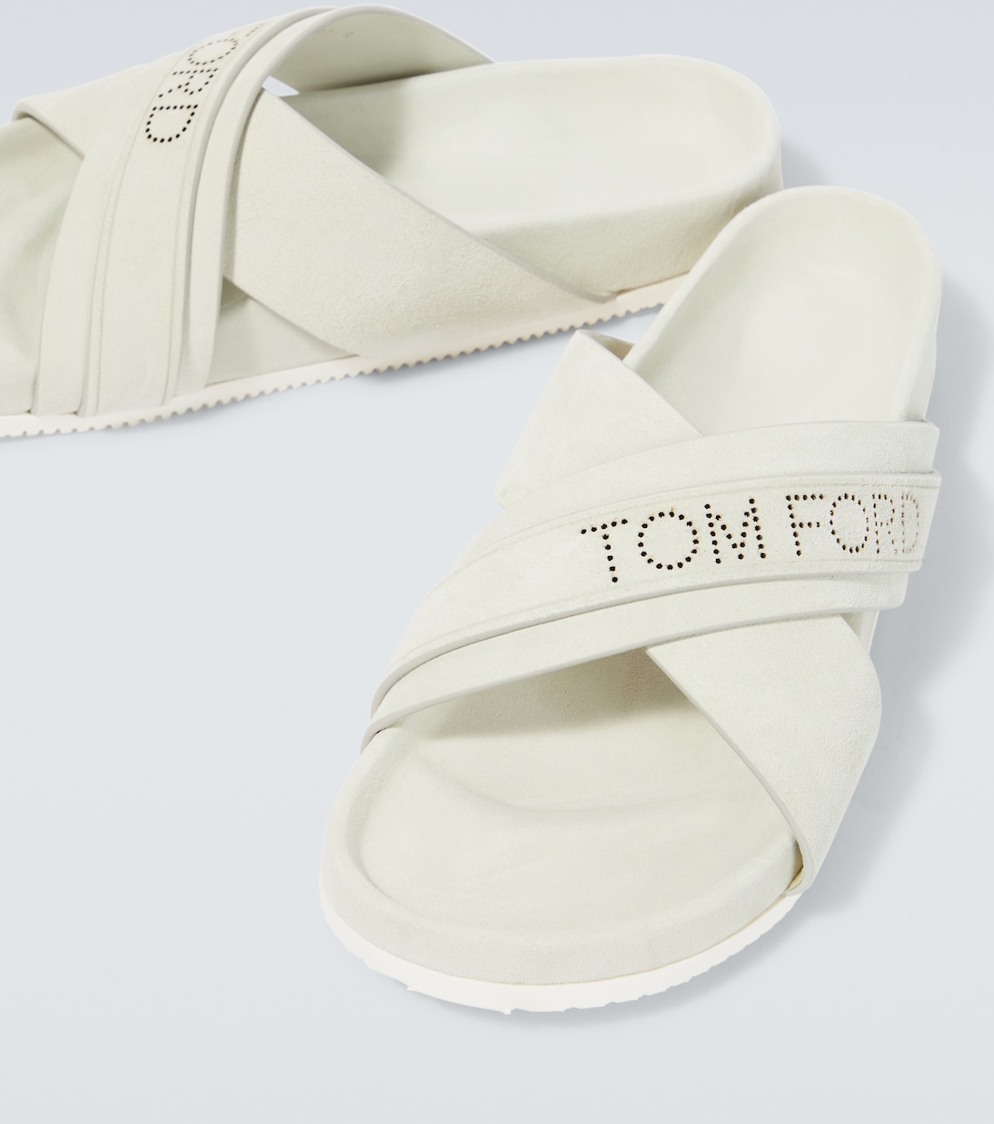 Logo suede slides | Tom Ford