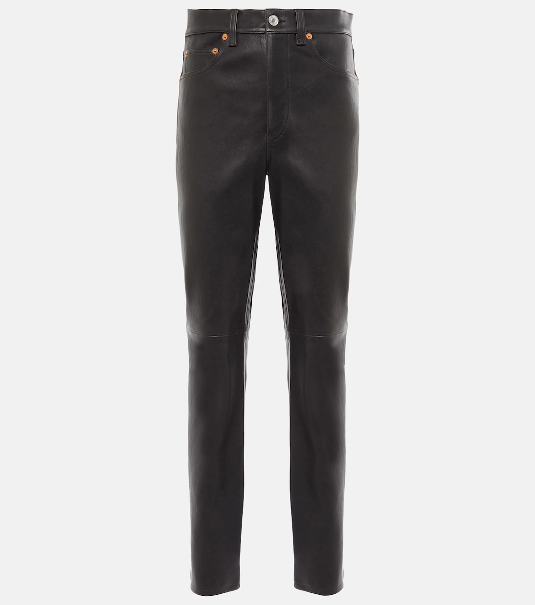High-Rise-Hose 70s aus Leder | Re/Done