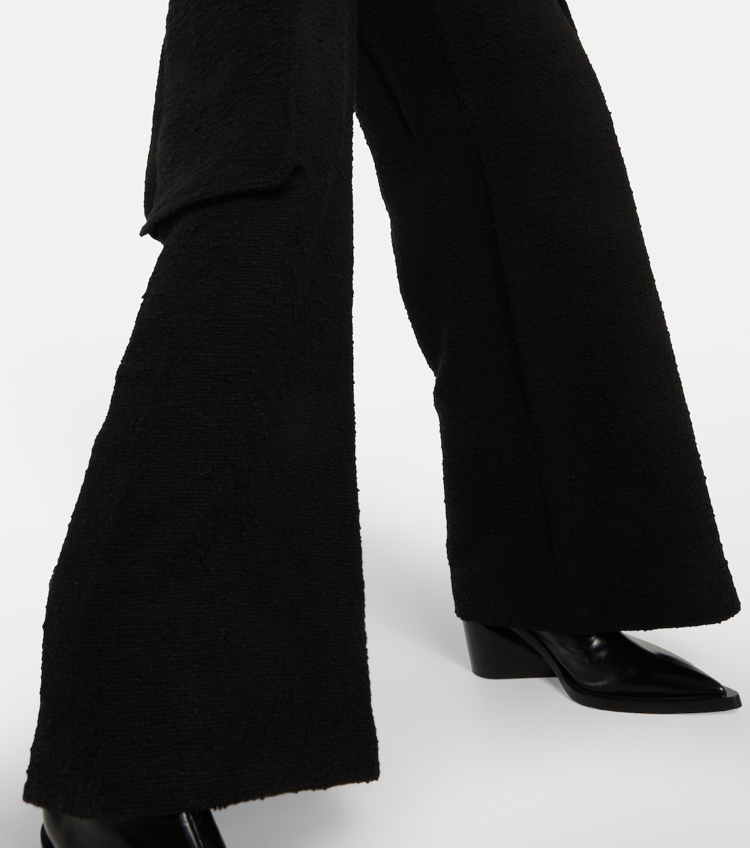 Pantalon cargo ample à taille haute en coton mélangé | Amiri
