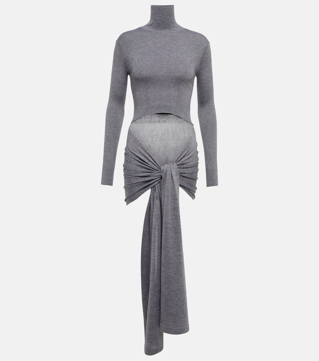 Jersey de cuello alto en cachemir y seda | Alaïa