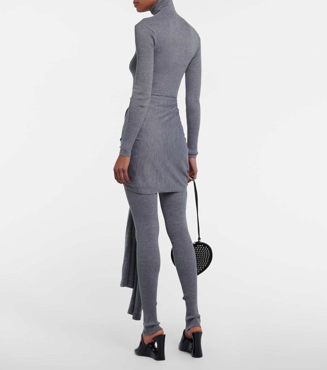 Jersey de cuello alto en cachemir y seda | Alaïa