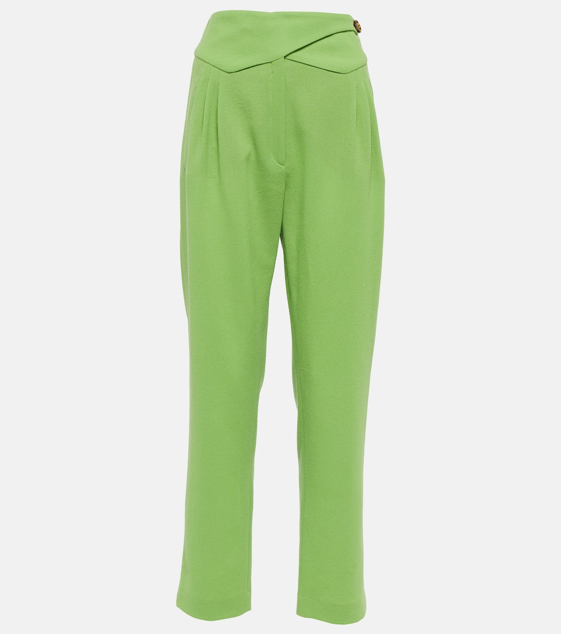High-rise straight virgin wool pants | Blazé Milano