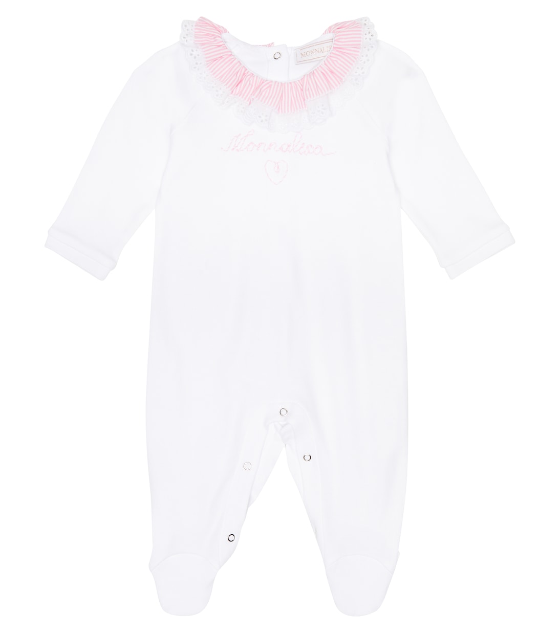 Baby - Tutina in cotone con volant | Monnalisa