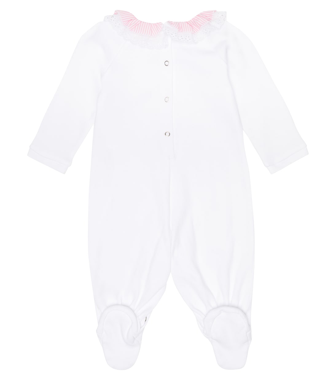 Baby - Tutina in cotone con volant | Monnalisa