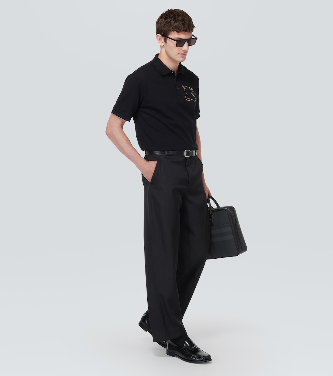 Polo en piqué de algodón con Equestrian Knight | Burberry