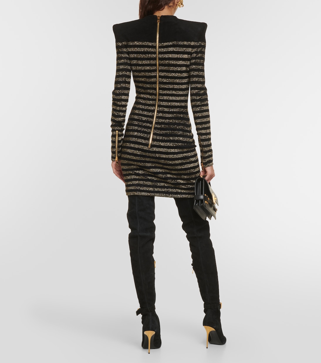 Lurex® striped minidress | Balmain