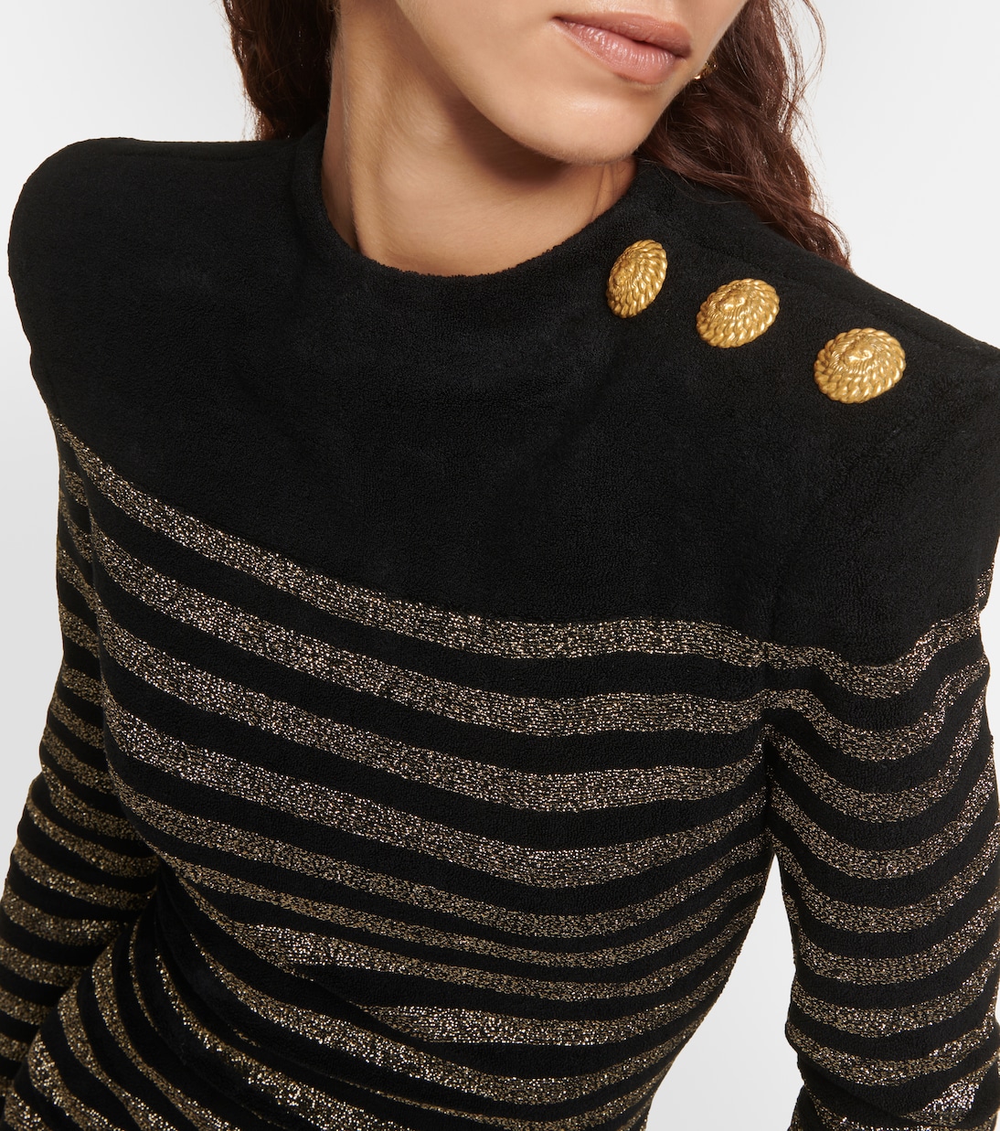 Lurex® striped minidress | Balmain