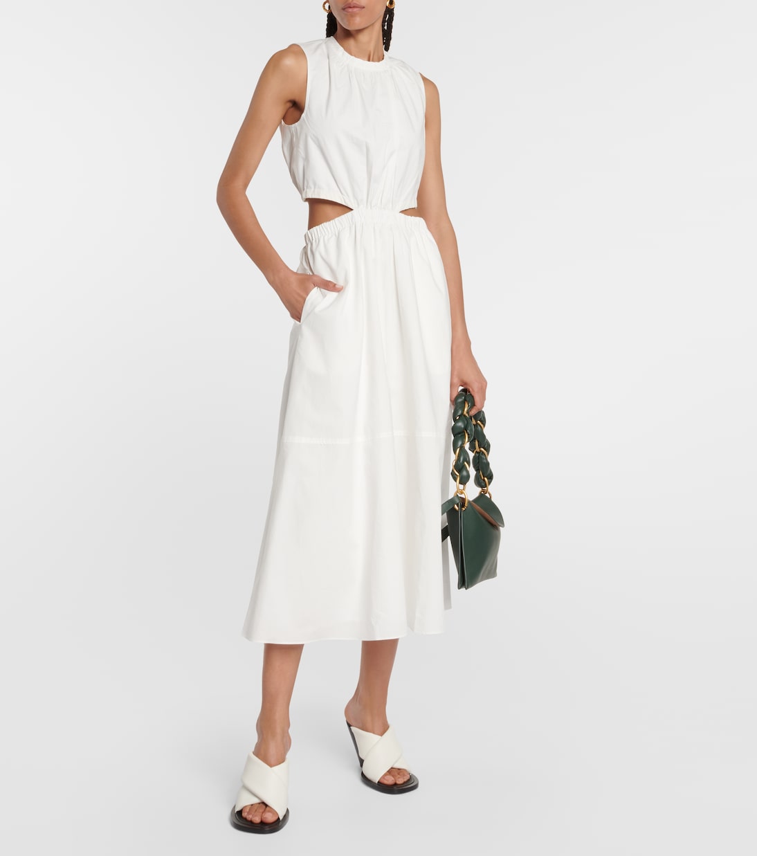 White Label cutout cotton midi dress | Proenza Schouler