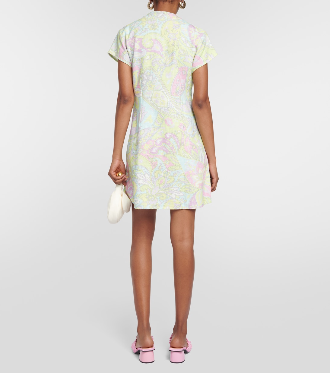 Vestido corto de algodón floral | Rixo