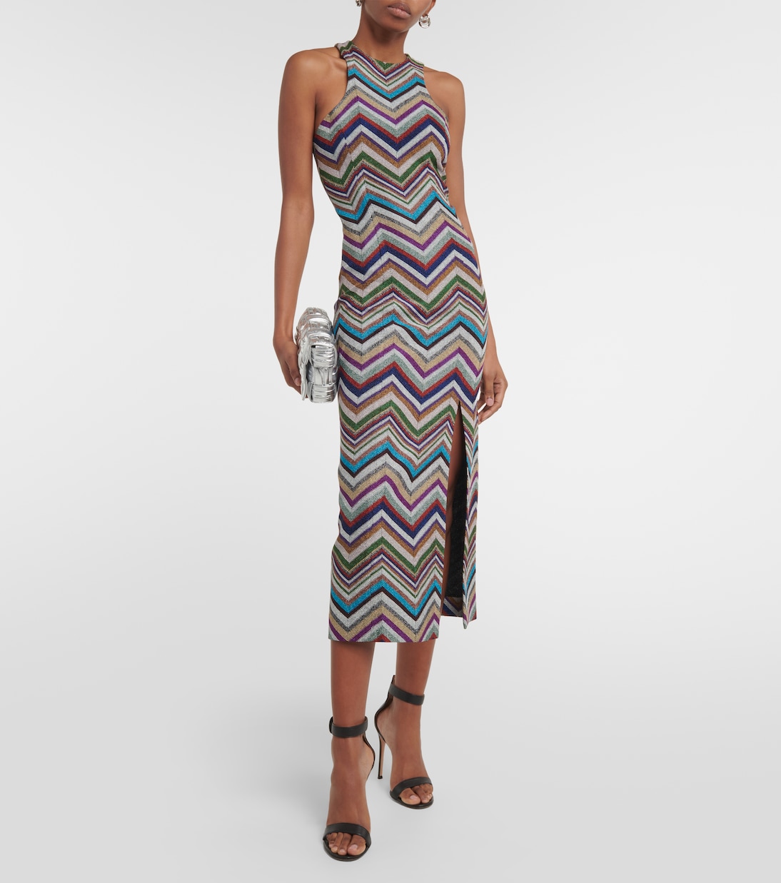 Zig Zag wool-blend midi dress | Missoni
