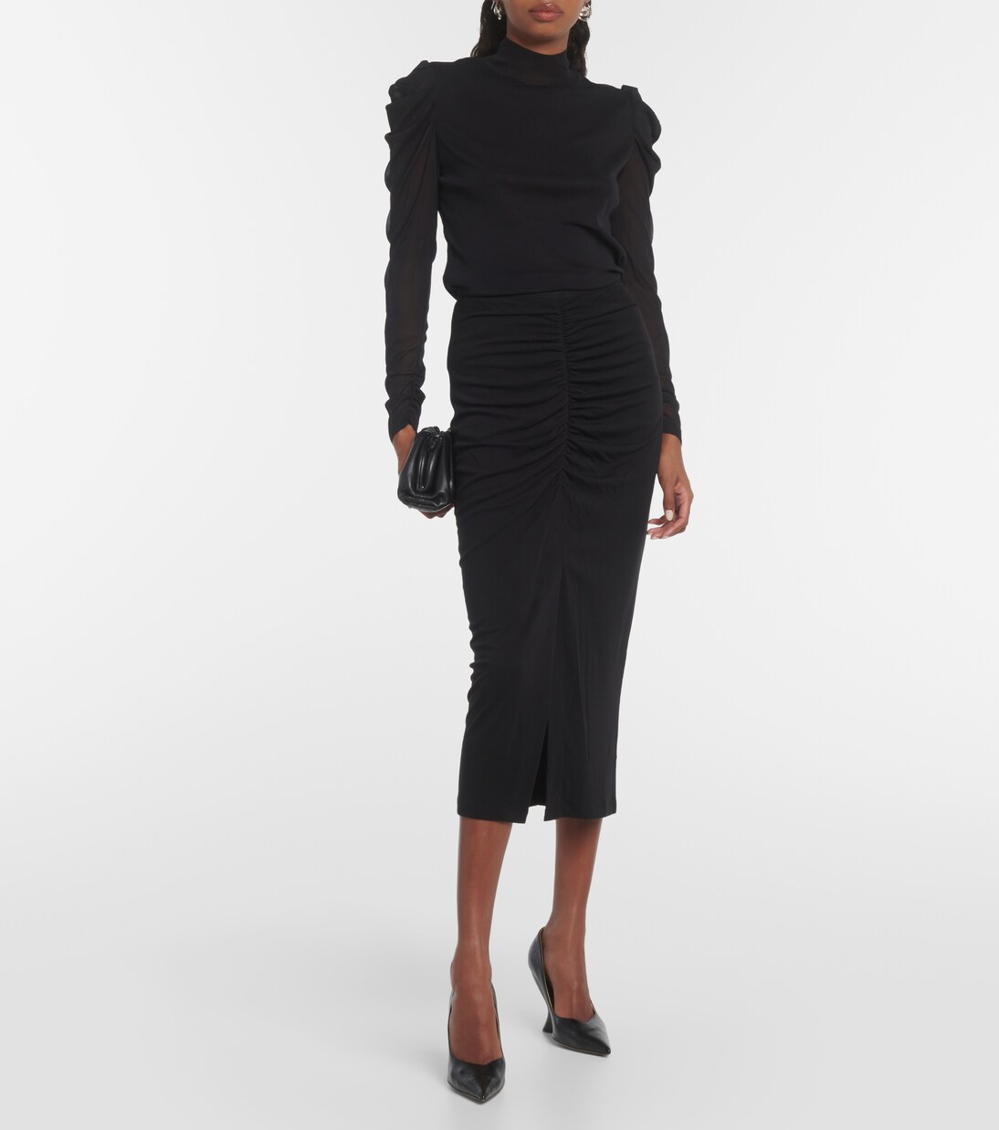 Falda midi Callisto en mezcla de lana | Diane von Furstenberg