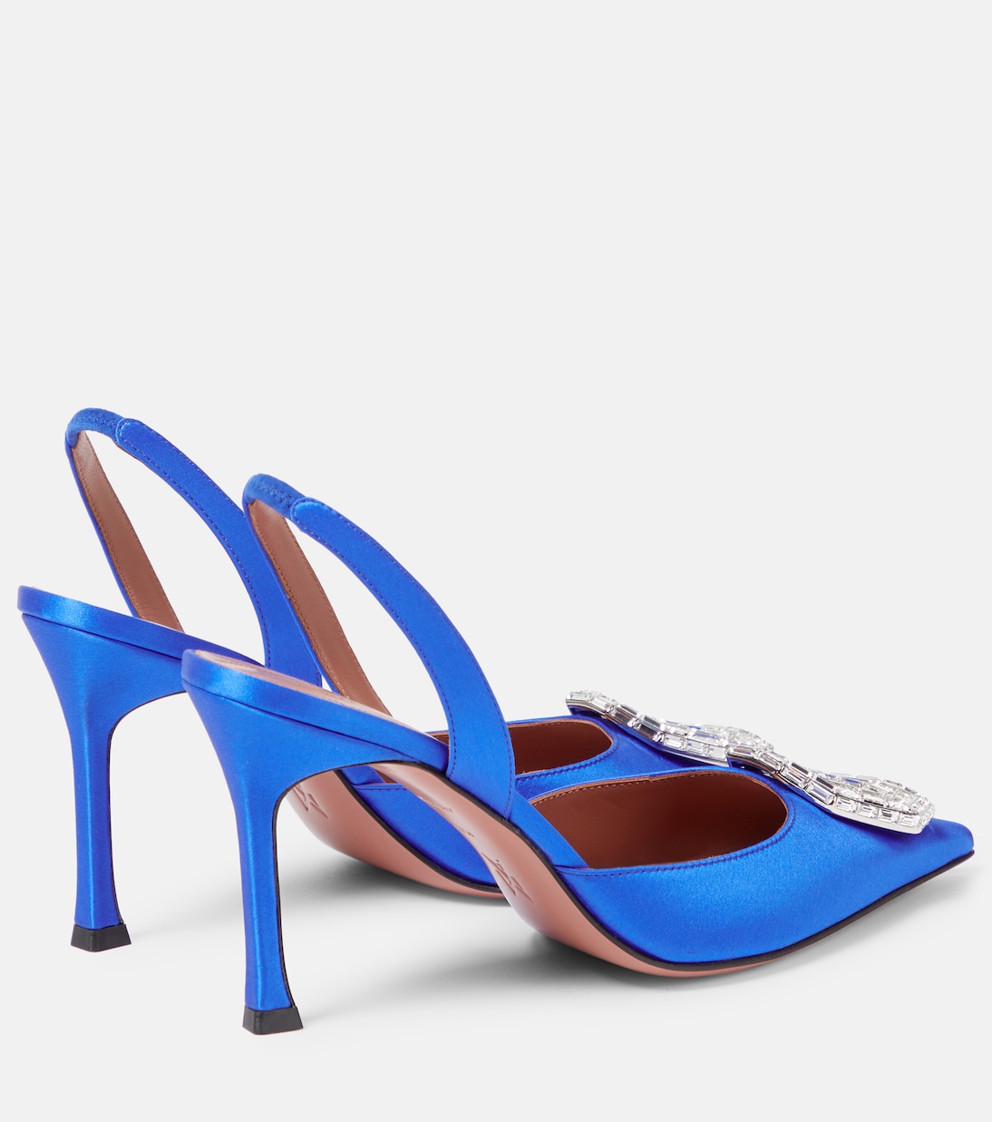 Pumps slingback Camelia in raso di seta | Amina Muaddi