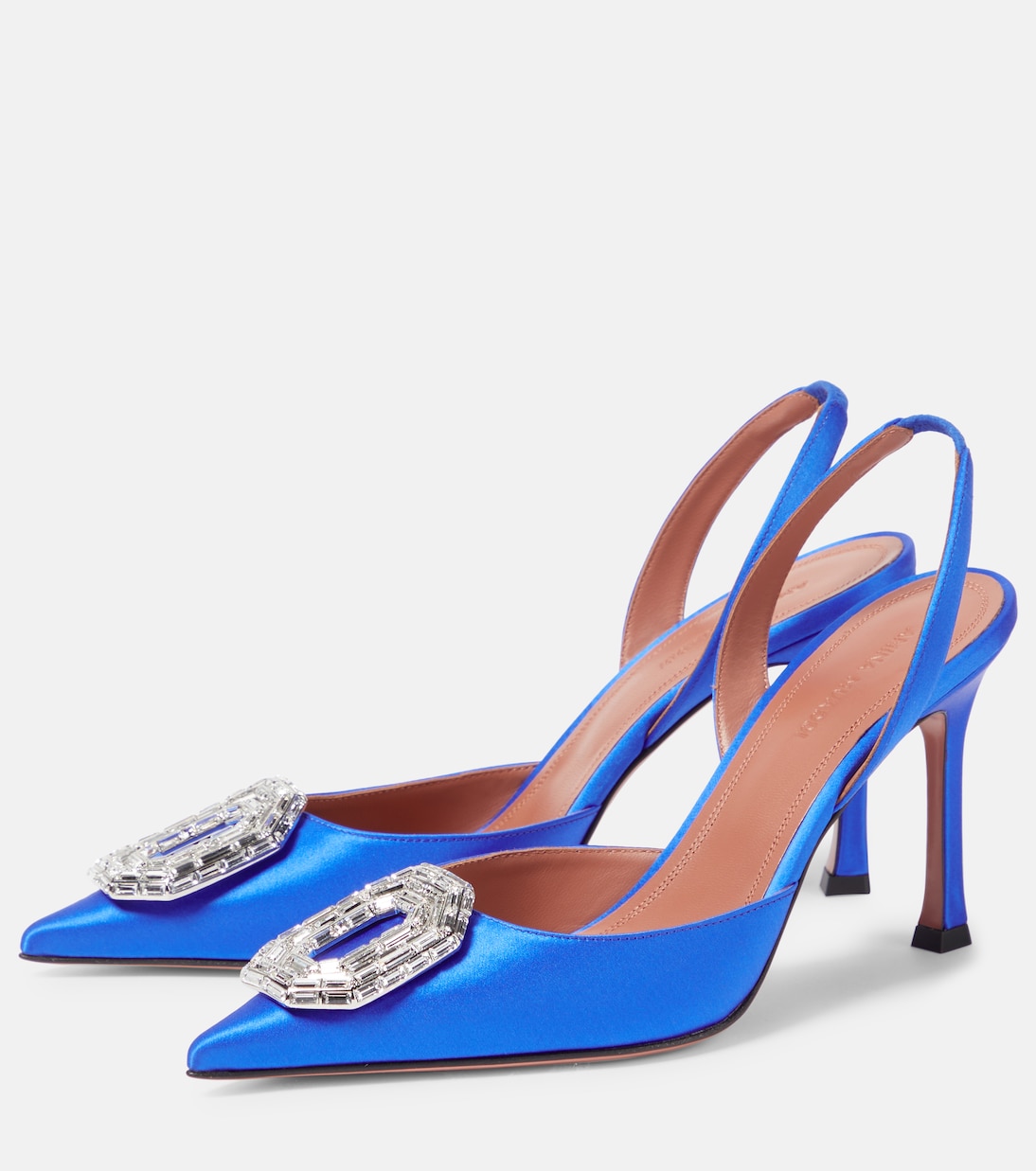 Pumps slingback Camelia in raso di seta | Amina Muaddi