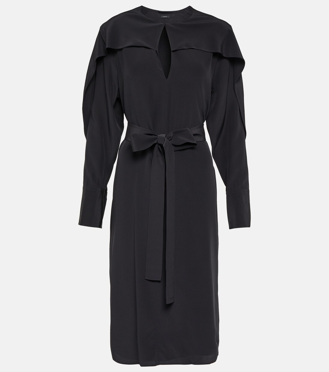 Danville silk crêpe de chine midi dress  | Joseph