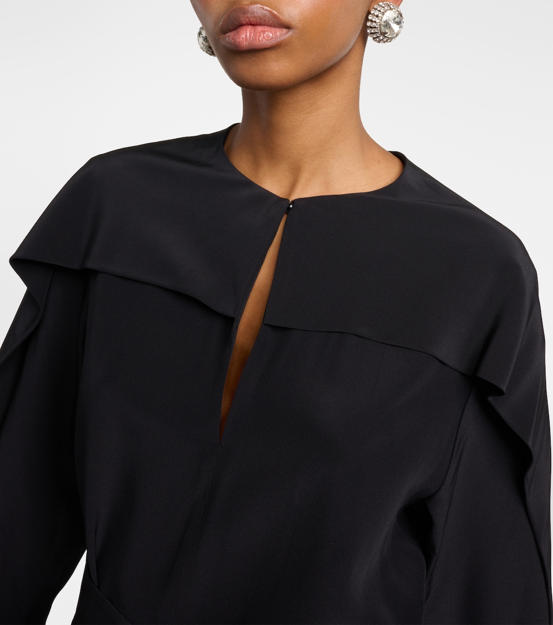 Danville silk crêpe de chine midi dress  | Joseph