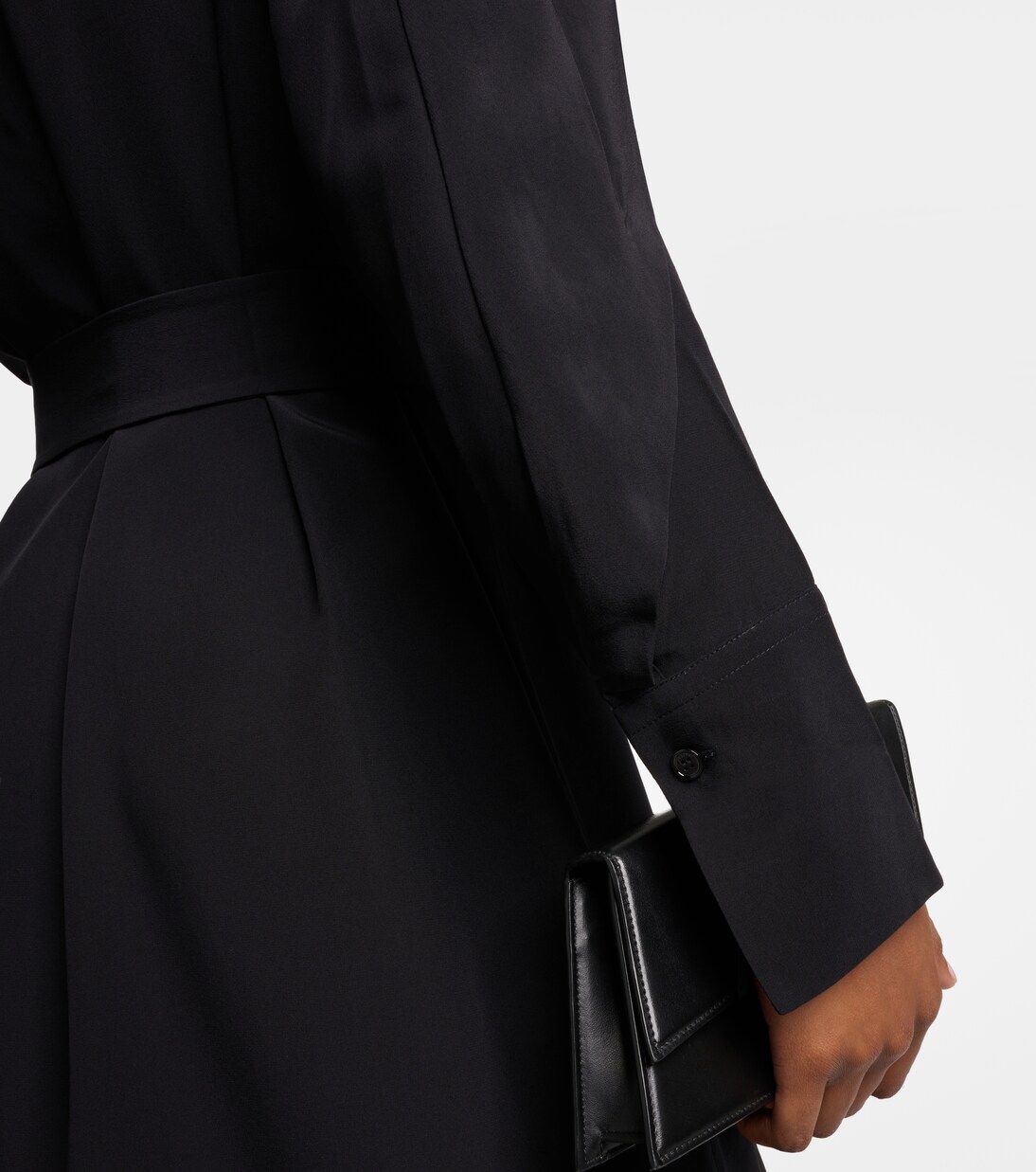 Danville silk crêpe de chine midi dress  | Joseph
