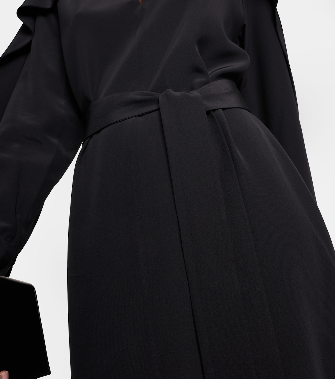 Danville silk crêpe de chine midi dress  | Joseph