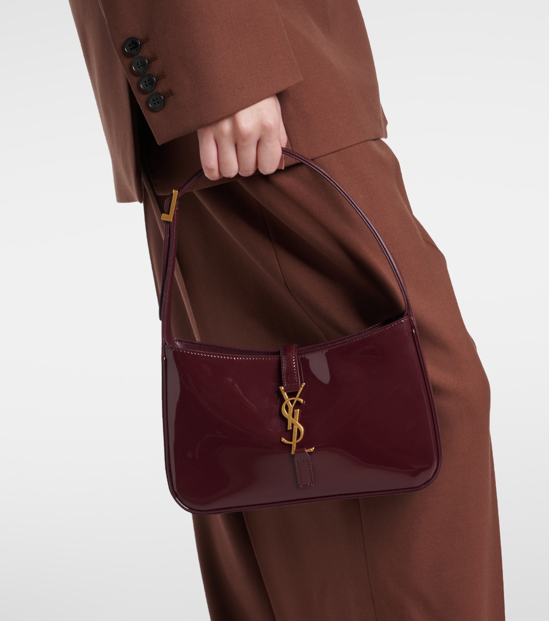 Schultertasche Le 5 à 7 aus Lackleder | Saint Laurent
