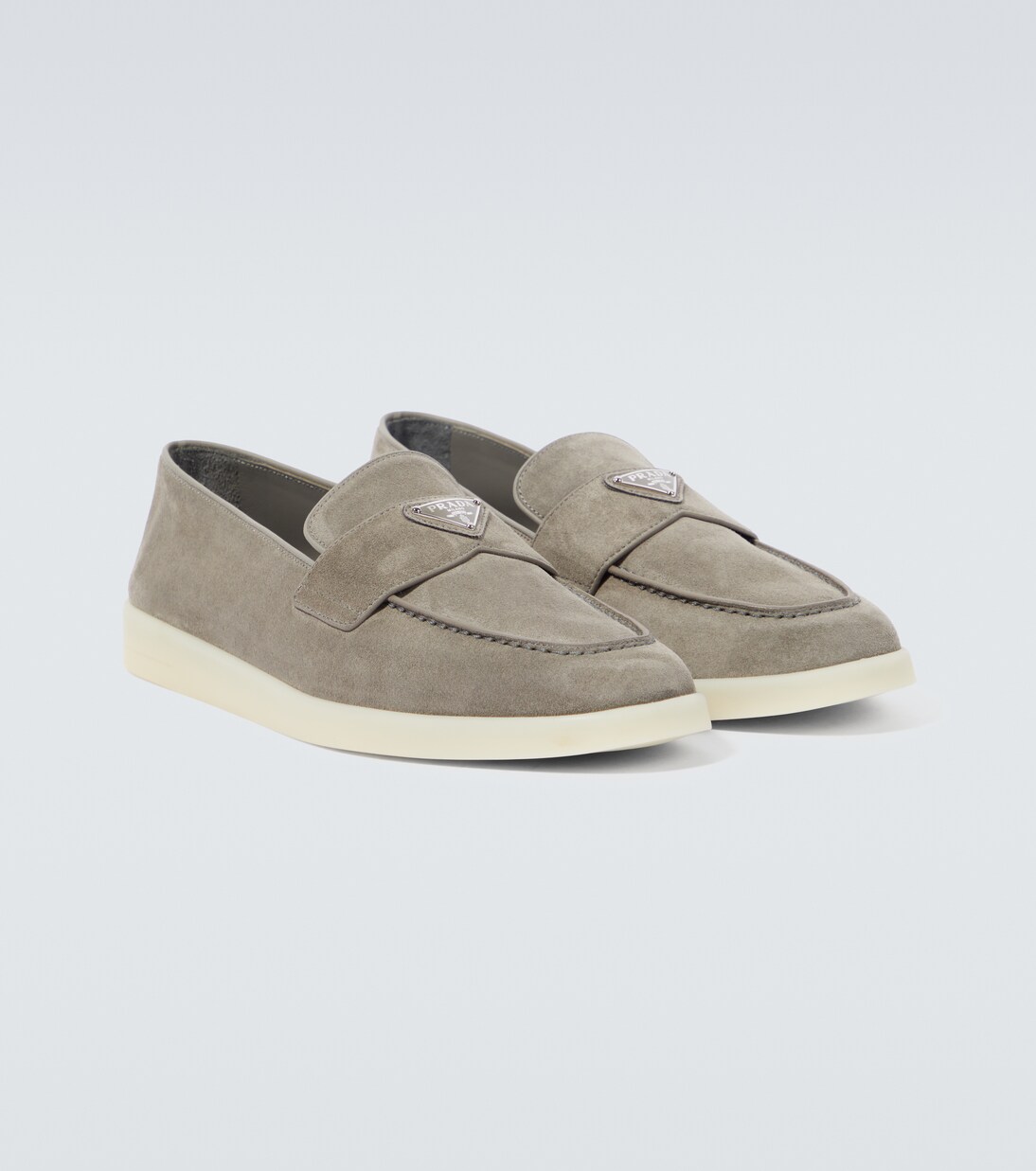 Mocassini in suede con logo | Prada