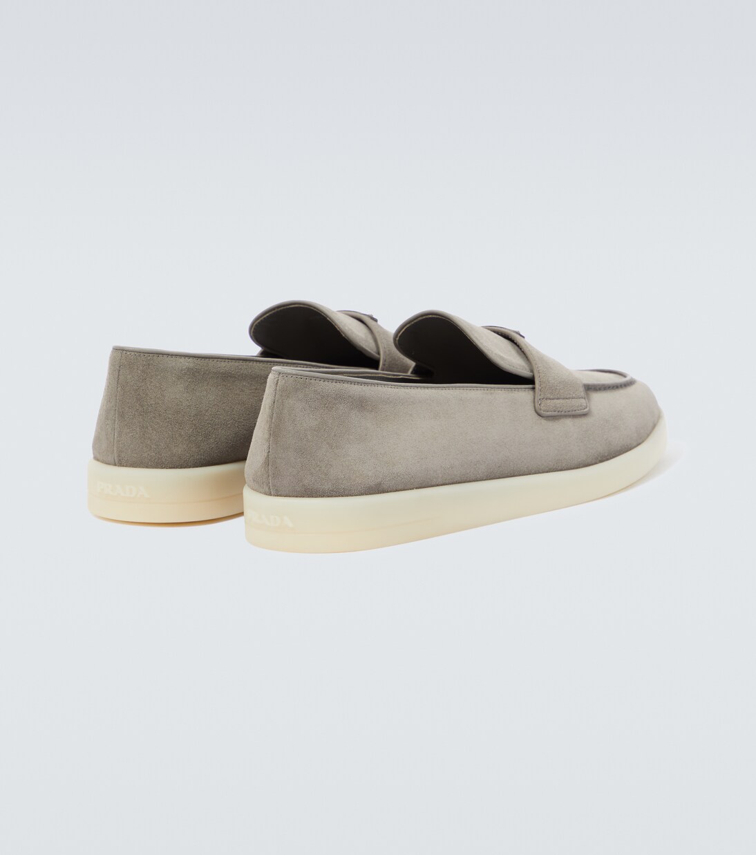 Mocassini in suede con logo | Prada