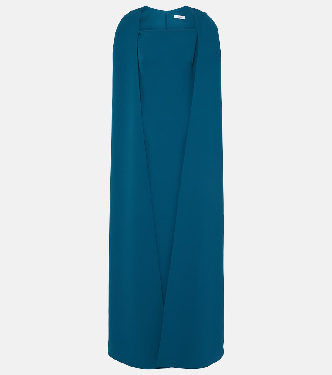 Cinza caped crêpe gown | Safiyaa