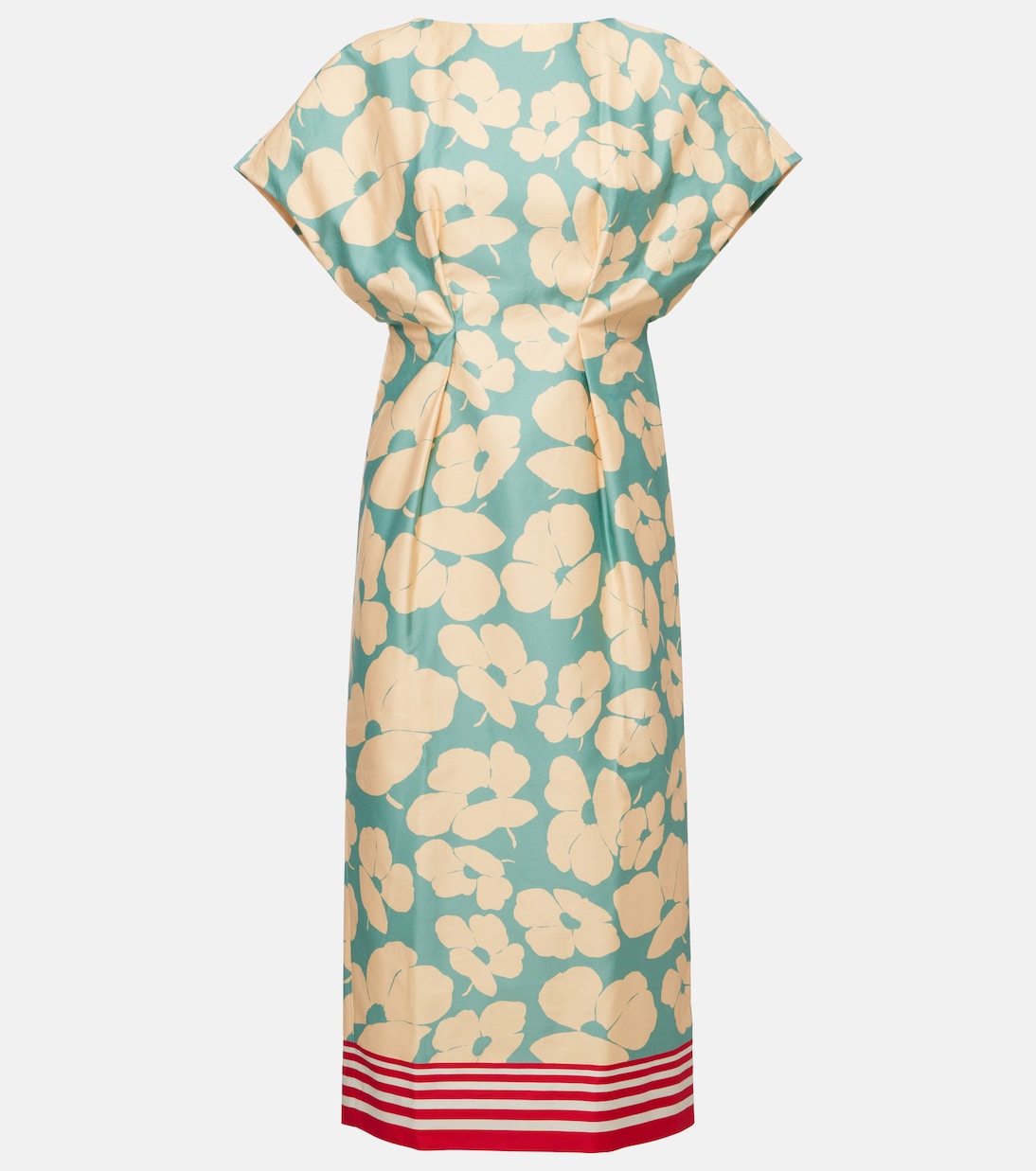 Vestido midi de satén floral | Dries Van Noten