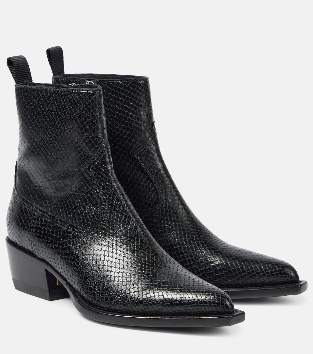 Debbie snake-effect leather ankle boots | Golden Goose