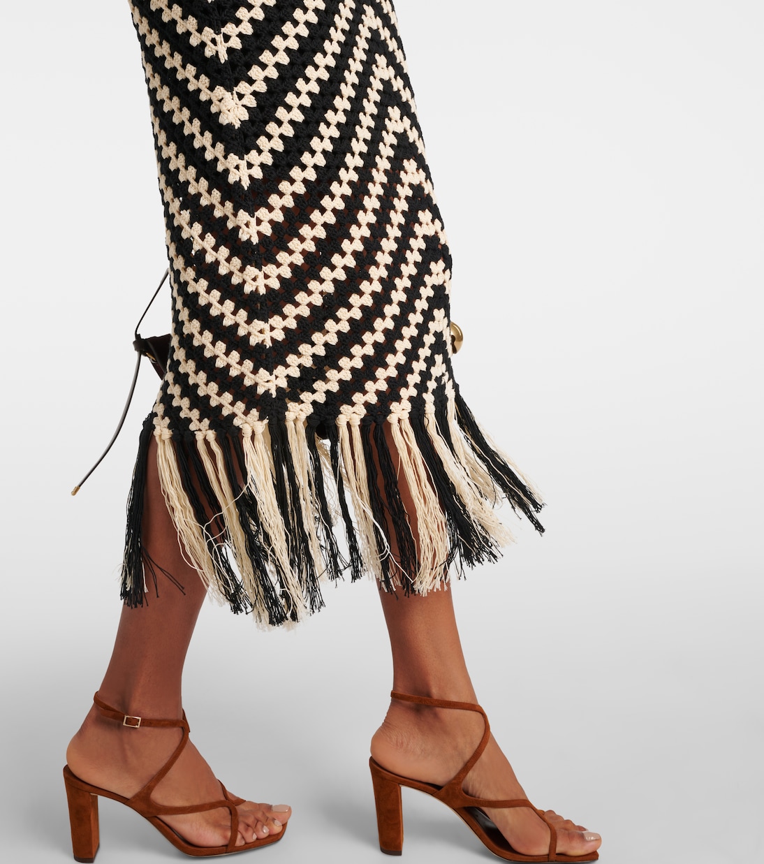 Falda midi Halliday de croché de algodón | Zimmermann