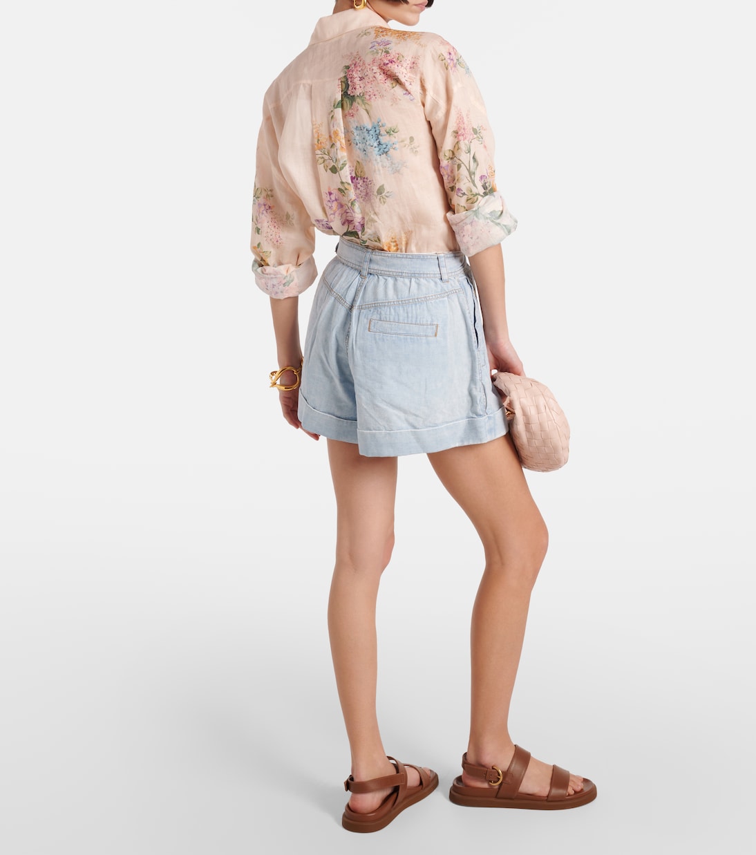 Shorts di jeans a vita alta  | Zimmermann