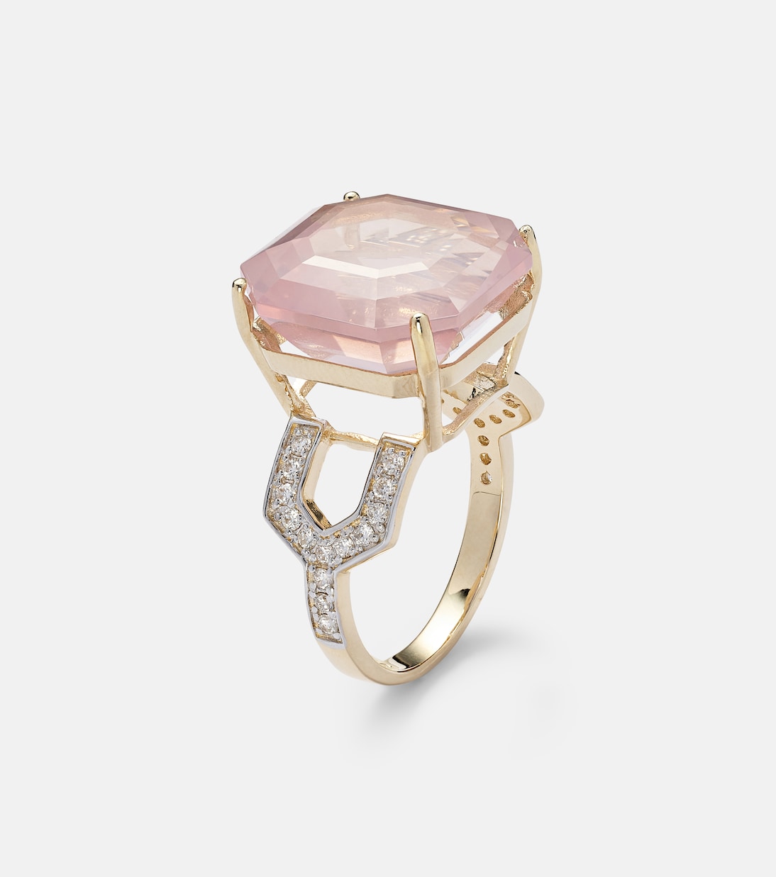 Bague en or 14 ct, topaze et diamants | Mateo