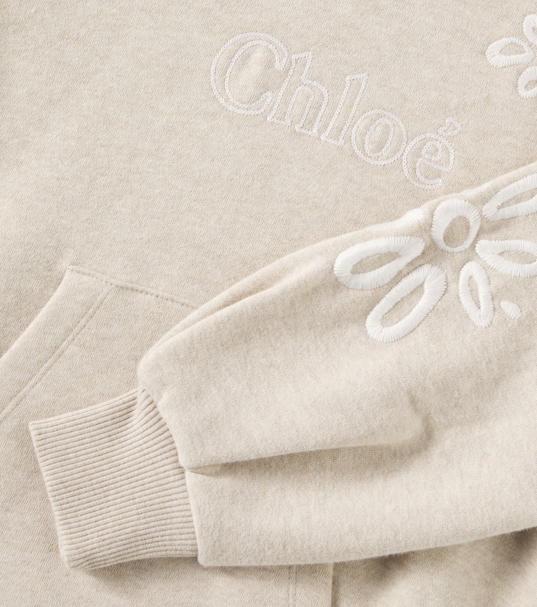 Abito felpa in jersey di cotone con logo | Chloé Kids