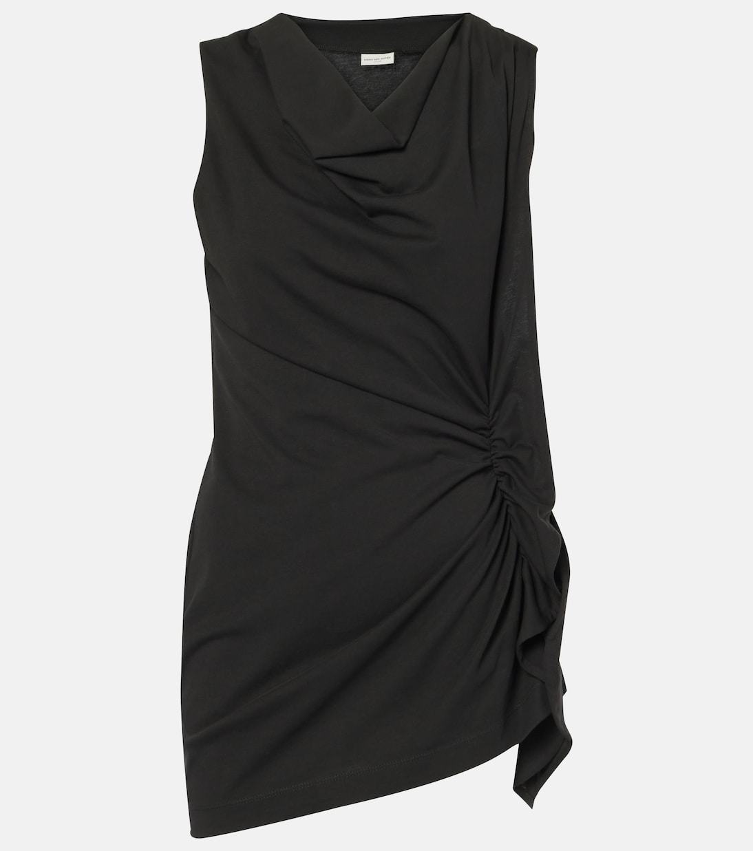 Top in jersey di cotone drappeggiato | Dries Van Noten