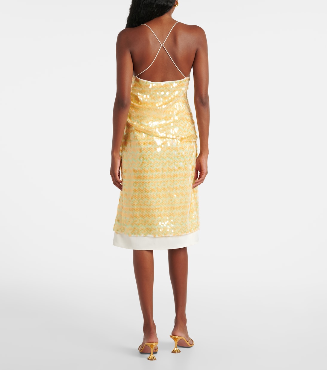 Sequined open-back top | Xu Zhi