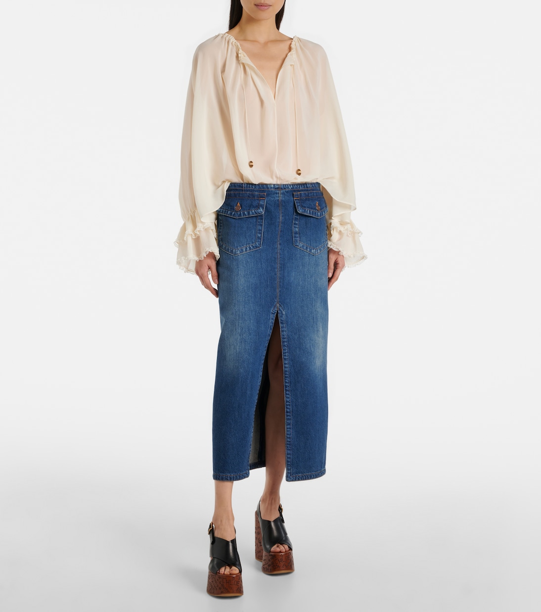Blusa in georgette di seta | Chloé