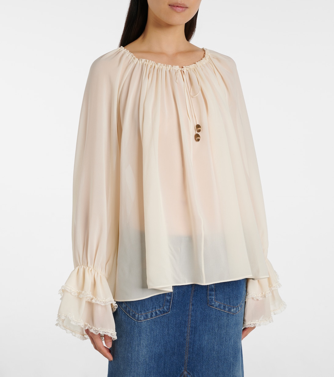 Blusa in georgette di seta | Chloé