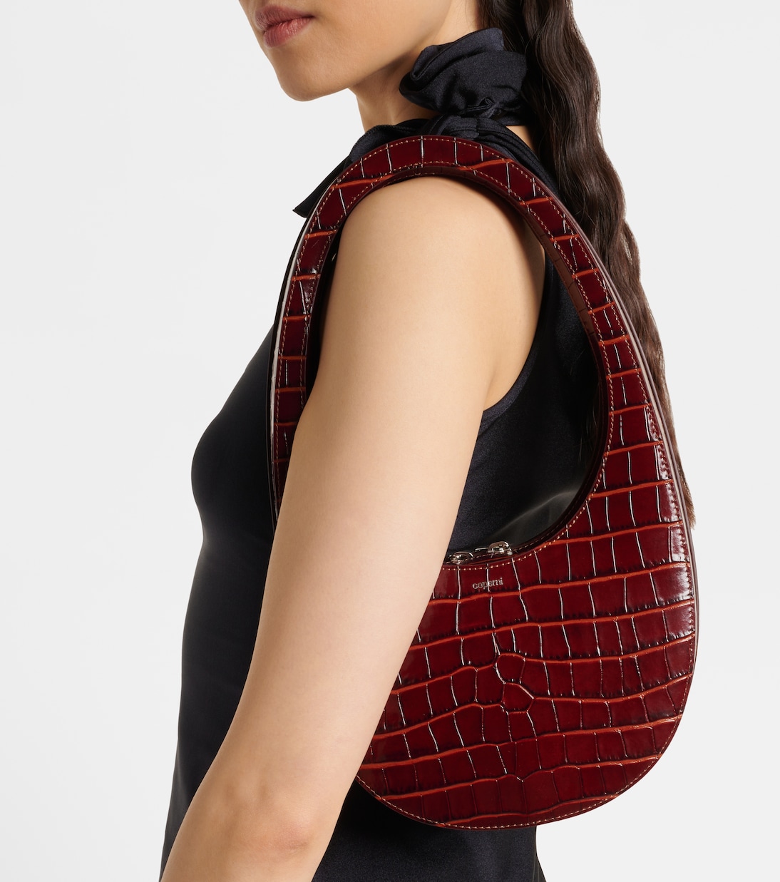 Borsa a spalla Swipe in pelle stampata | Coperni