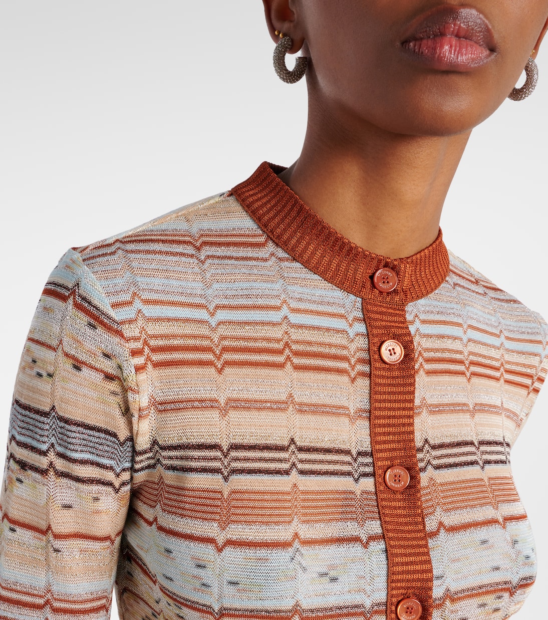 Cárdigan de lamé en zigzag | Missoni