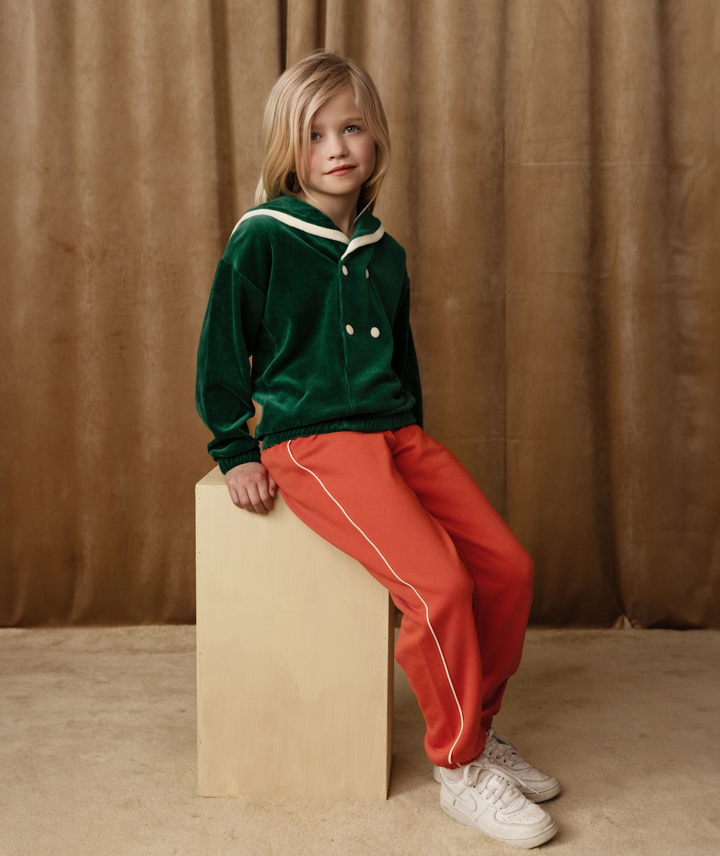 Piping cotton sweatpants | Mini Rodini