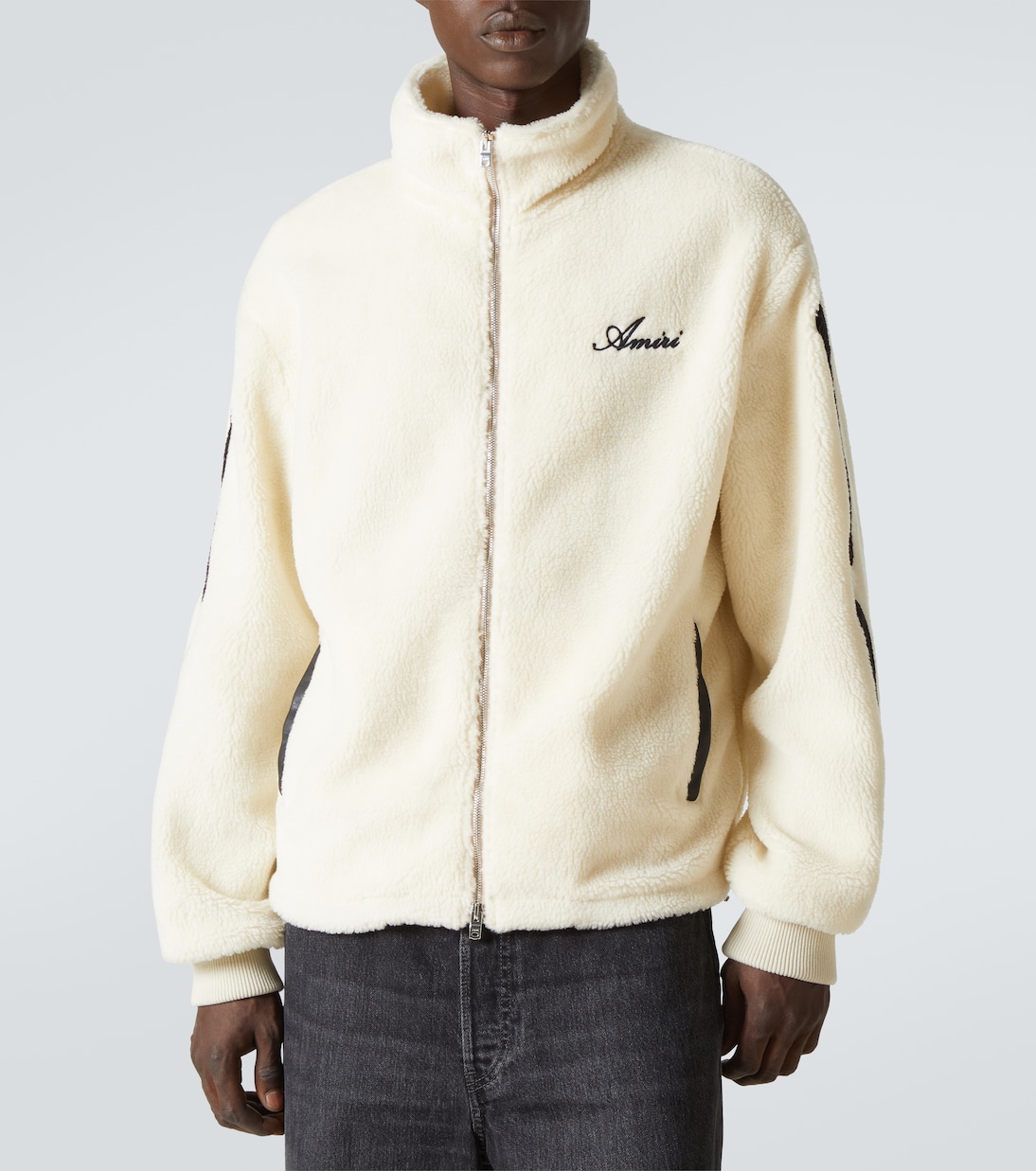 Bones patch-appliqué fleece jacket | Amiri